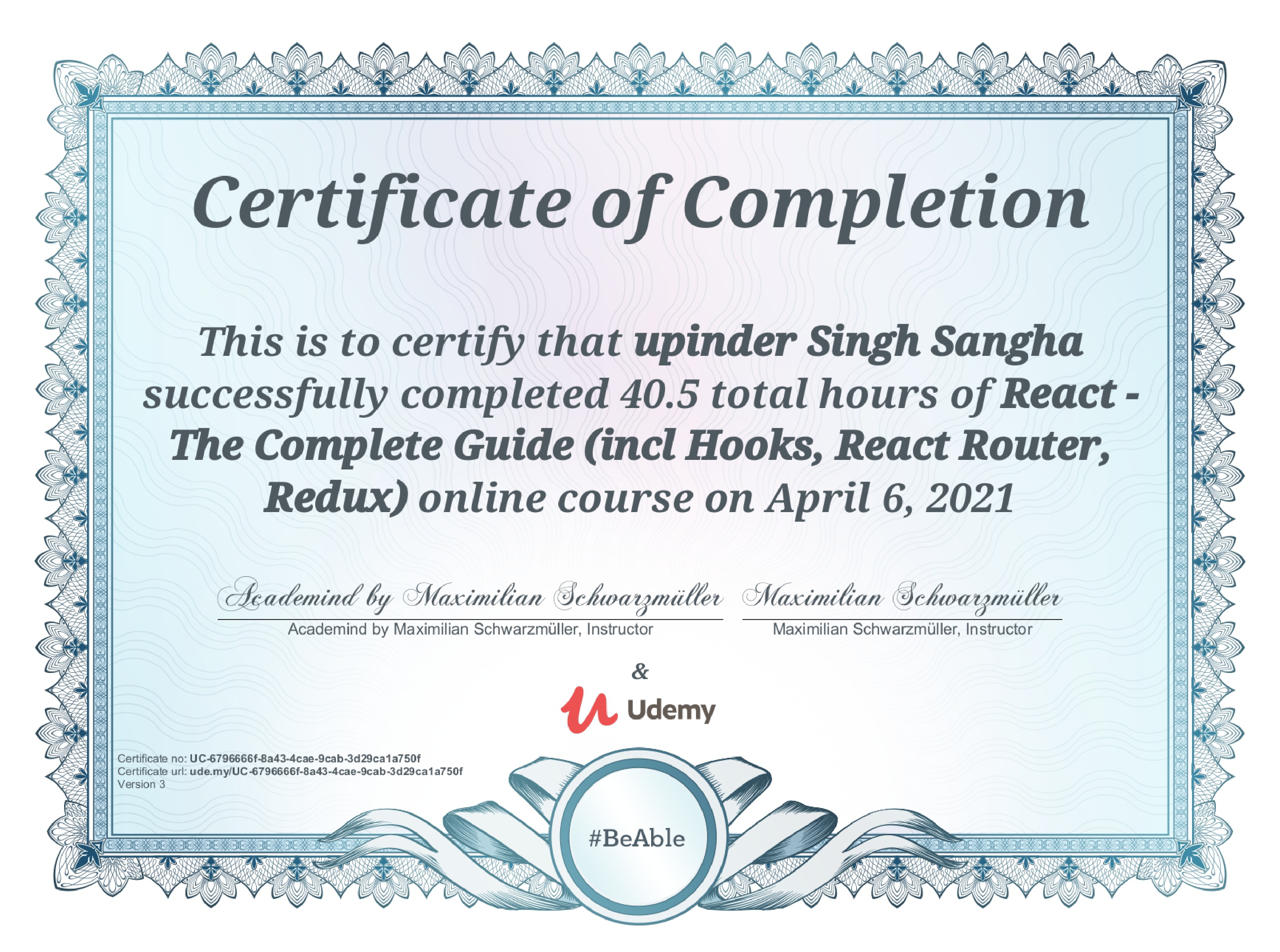 React Udemy
